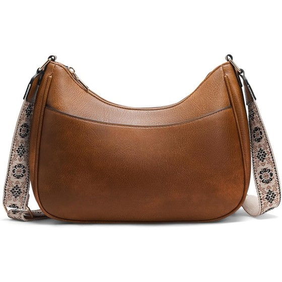 Trendy Crossbody Purse for Women - Vegan Leather Shoulder Bag with Adjustable Strap Fall Purse Casual Travel Handbags